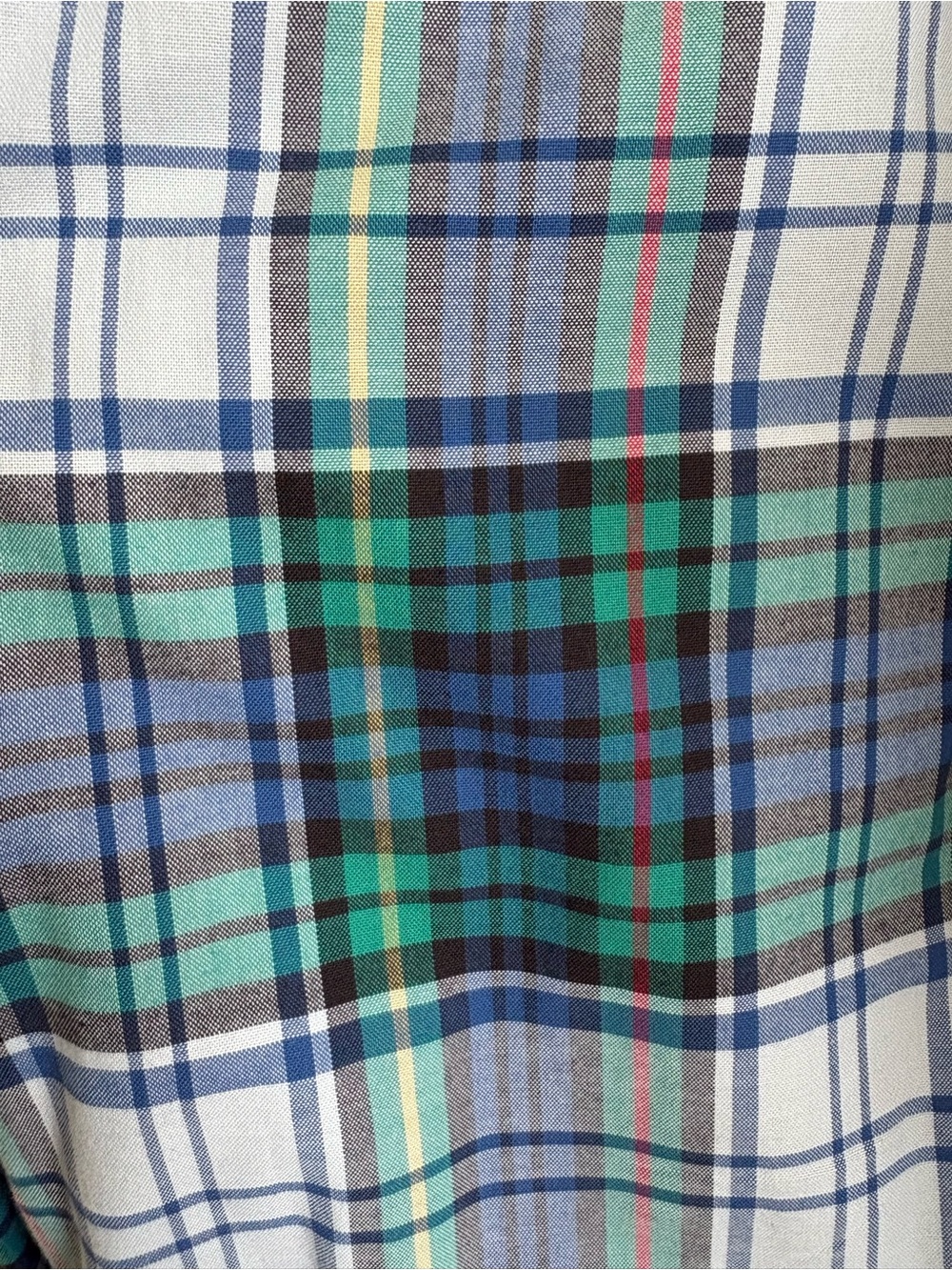 J.Crew Men's Broken-In Organic Cotton Oxford Shirt Plaid Size XL - Like New - Picture 9 of 10